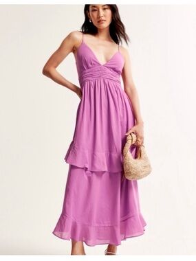 Abercrombie & Fitch Lilac Maxi Dress